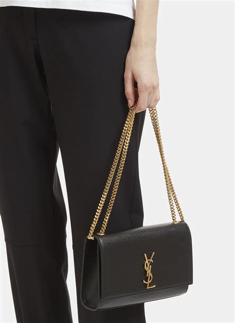 ysl medium kate bag black|ysl kate medium chain bag.